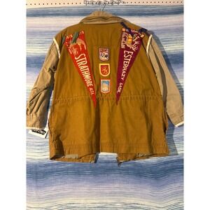 Upcycled Vintage London Fog Jacket 50s 60s Pennants One of One Womens M